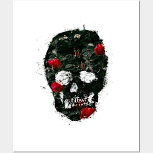 Skull rose Posters and Art